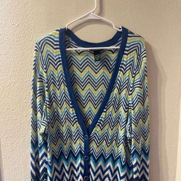 Lane Bryant Chevron Cardigan Sweater Size 22/24 - Picture 5 of 8